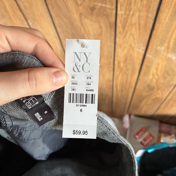 NY & Co 7th Avenue Modern Fit Ankle Pants Gray Size 6 NWT - Picture 5 of 10